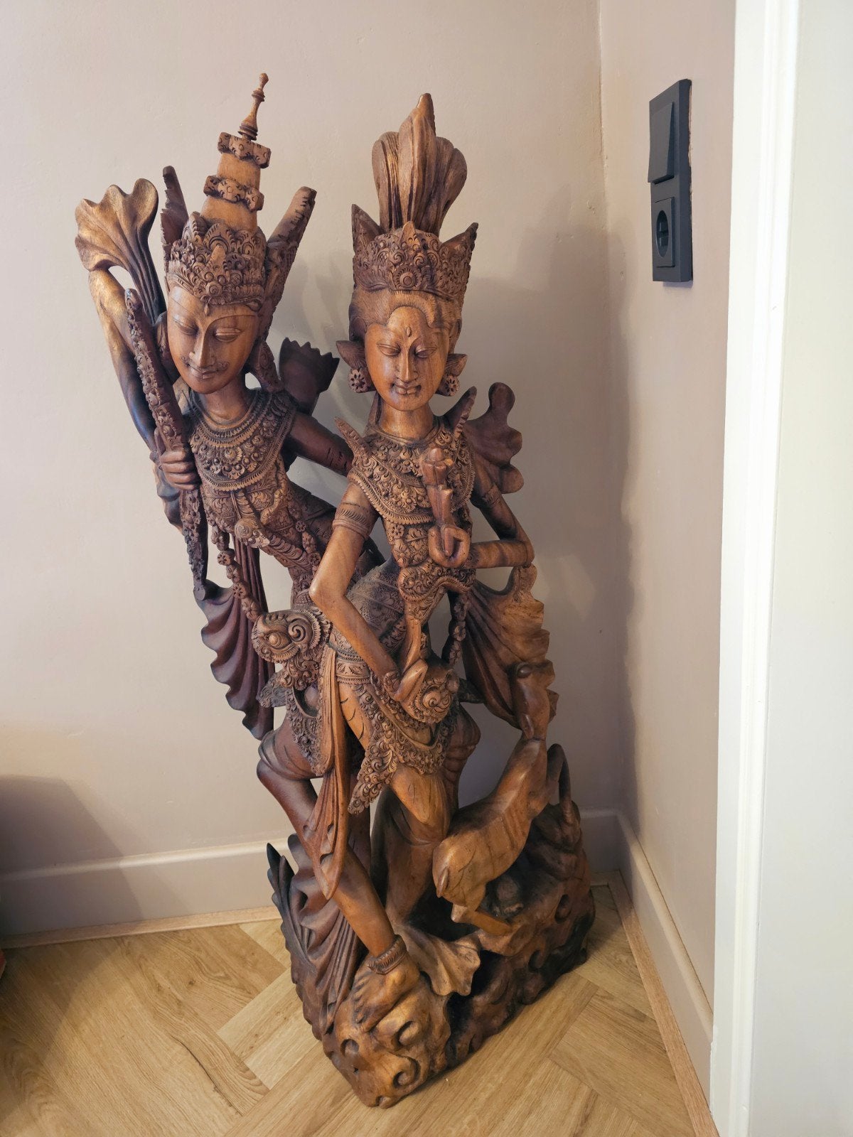 Houtsnijwerk Rama Sita, Antiek en Kunst, Ophalen