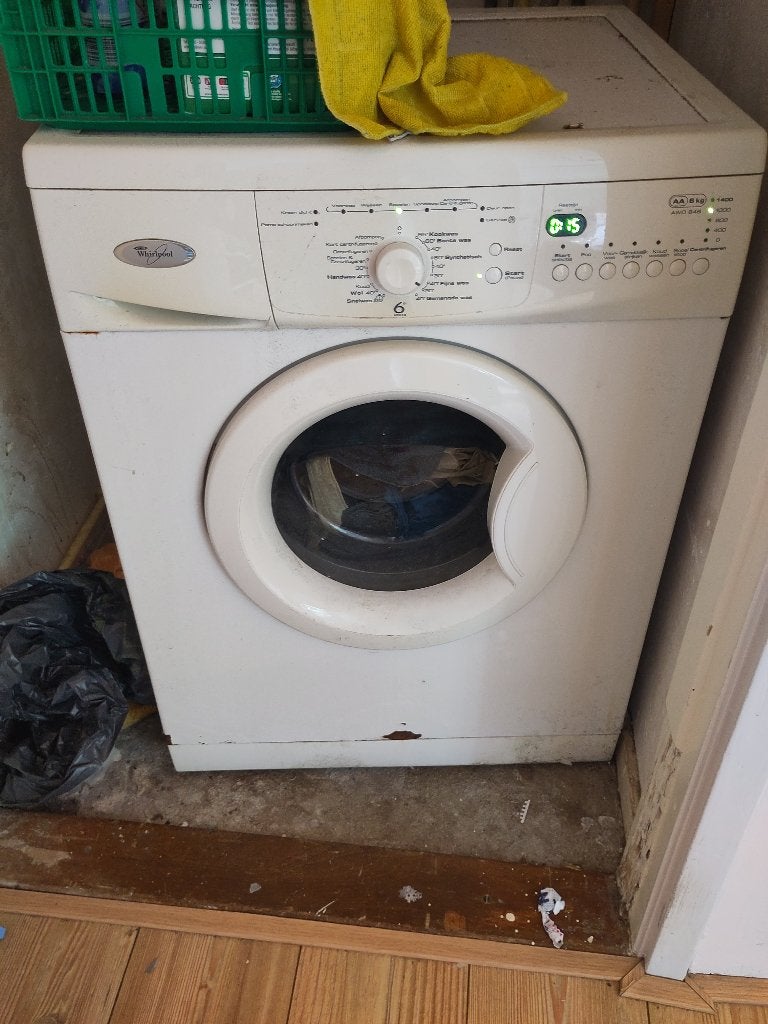 Wasmachine, Witgoed en Apparatuur, Wasmachines, Ophalen, Gebruikt, 1200 tot 1600 toeren, 85 tot 90 cm