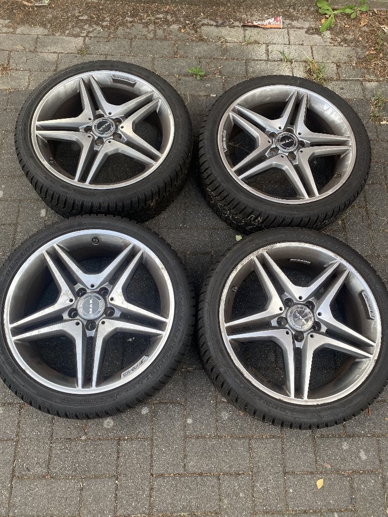 Mercedes 18 inch AMG wielen, Ophalen, 18 inch, Gebruikt, Banden en Velgen