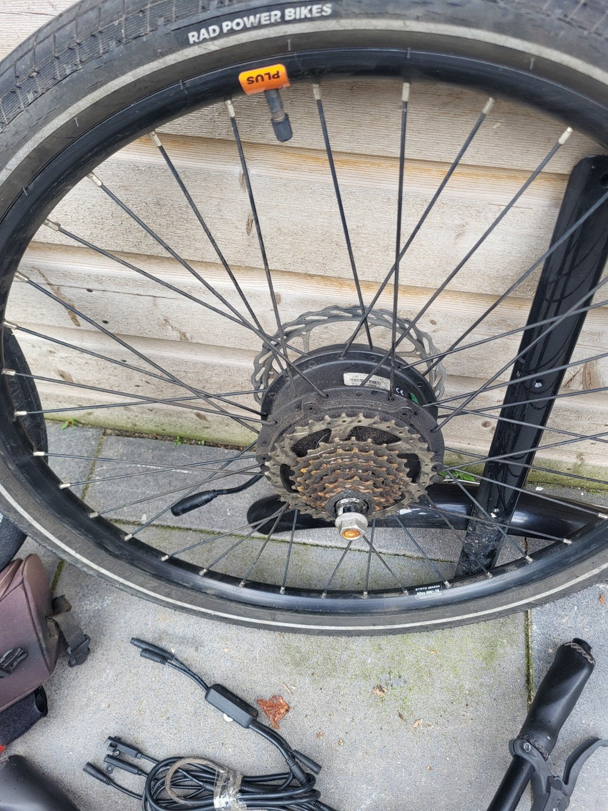 Rad Power Bikes achterwiel met motor en cassette, Gebruikt, Ophalen of Verzenden, Rad Power Bikes, Aluminium