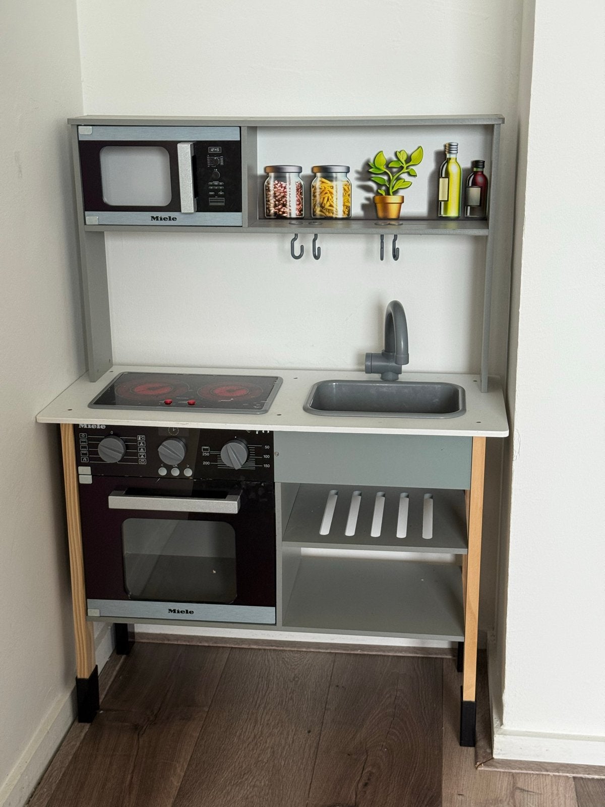 Miele Houten Speelkeuken met Oven en Magnetron, Ophalen of Verzenden, Zo goed als nieuw, Hout, Speelkeuken