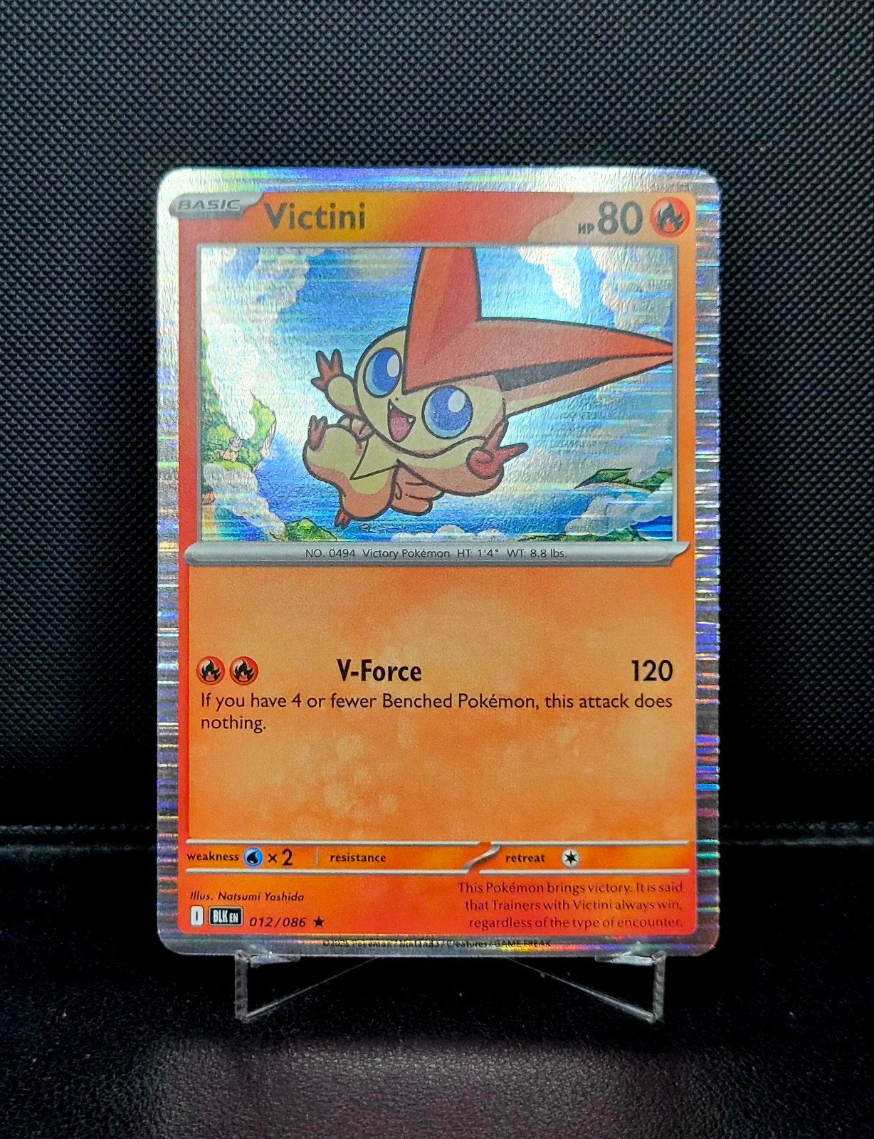 Victini Holo 012/086 Black Bolt NM, Ophalen of Verzenden, Zo goed als nieuw