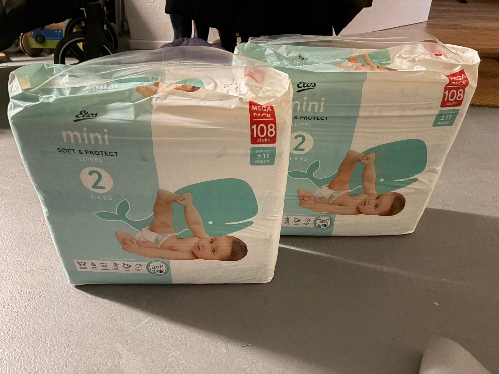 Etos luiers maat 2 - 4-8kg, Kinderen en Baby's, Badjes en Verzorging, Overige typen, Nieuw, Standaard, Ophalen