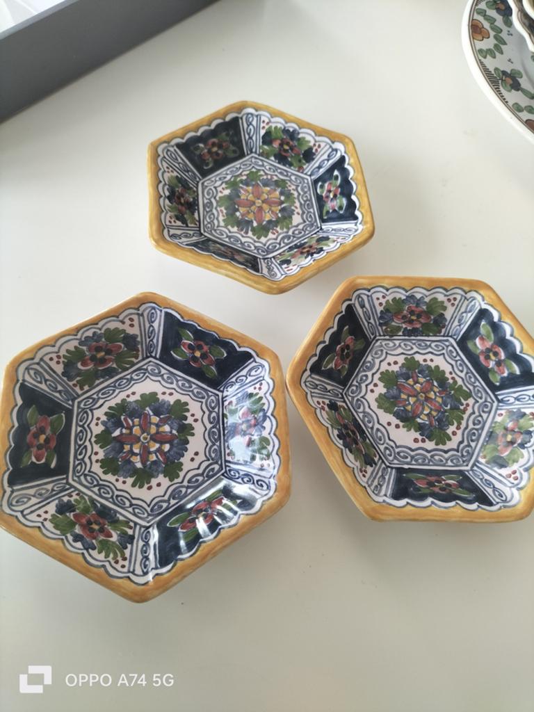 3 Zeskantige Makkummer Wandbordjes - Gaaf en Mooi, Ophalen of Verzenden