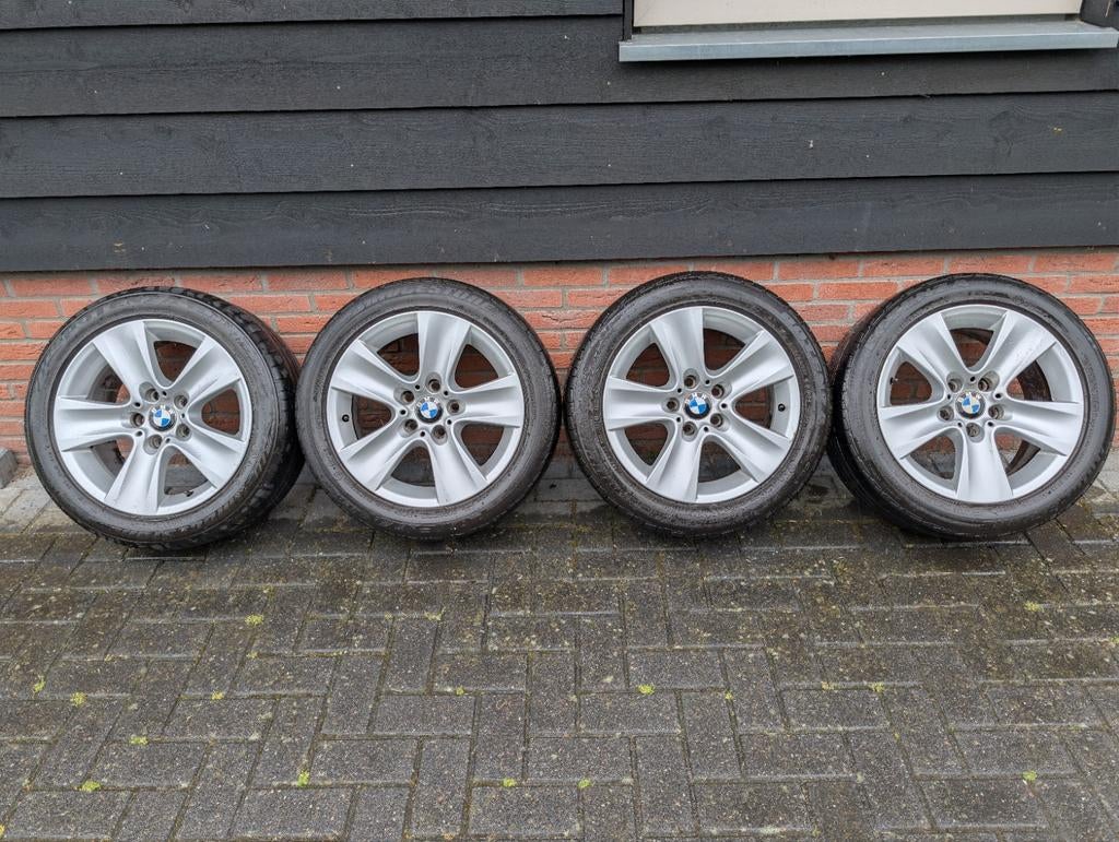 Originele BMW velgen met banden - 17 inch voor 3 en 5 serie, Auto-onderdelen, Banden en Velgen, Ophalen, Gebruikt, Banden en Velgen