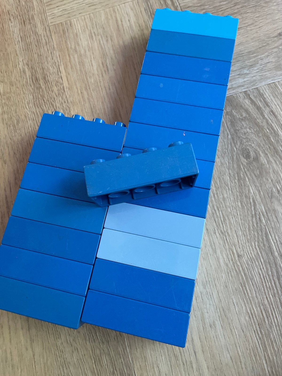 Lego Duplo blokjes blauw 8 noppen, Ophalen of Verzenden, Gebruikt, Losse stenen, Duplo
