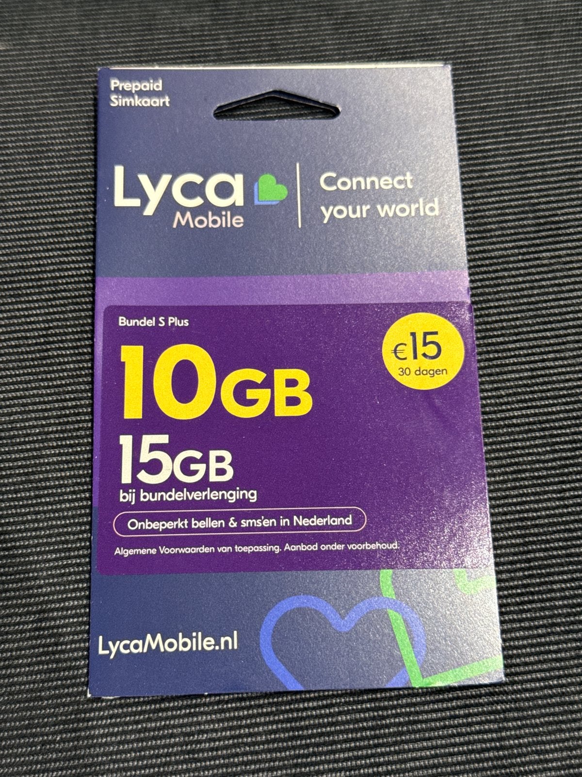Lyca Mobile Prepaid Simkaart - 10GB/15GB Bundel S Plus, Ophalen, Nieuw, Overige providers, Prepaidkaart