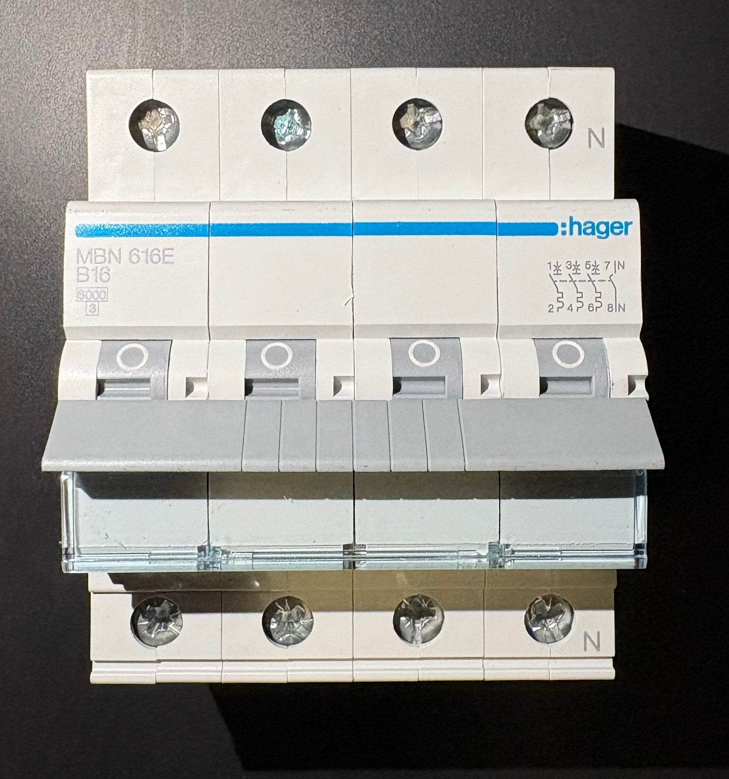 Hager 3-fase schakelaar, Ophalen, Nieuw, Hager, Installatieautomaat