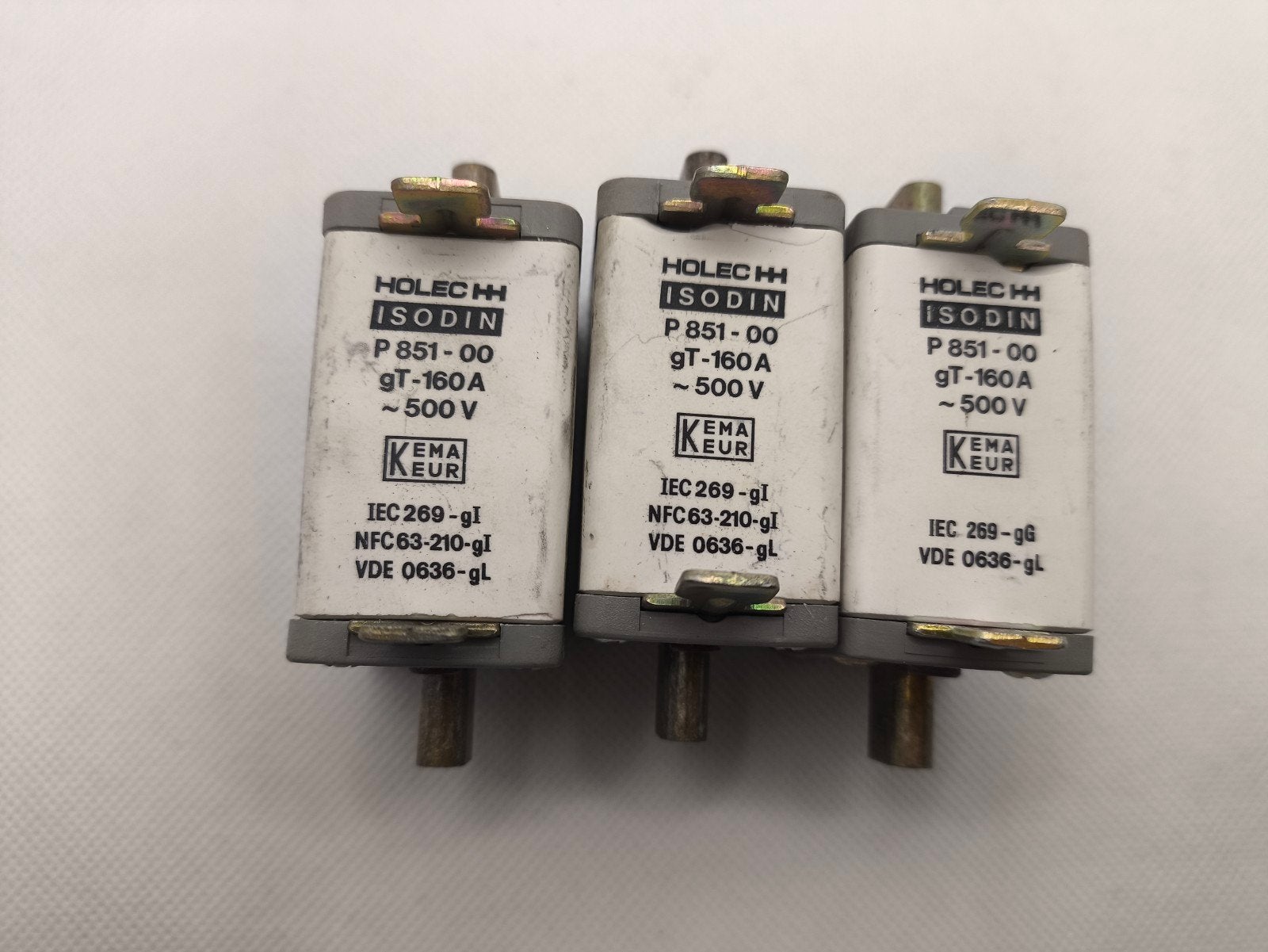 3 stuks holec smeltpatroon P851 - 00 gt 160A 500V, Ophalen of Verzenden
