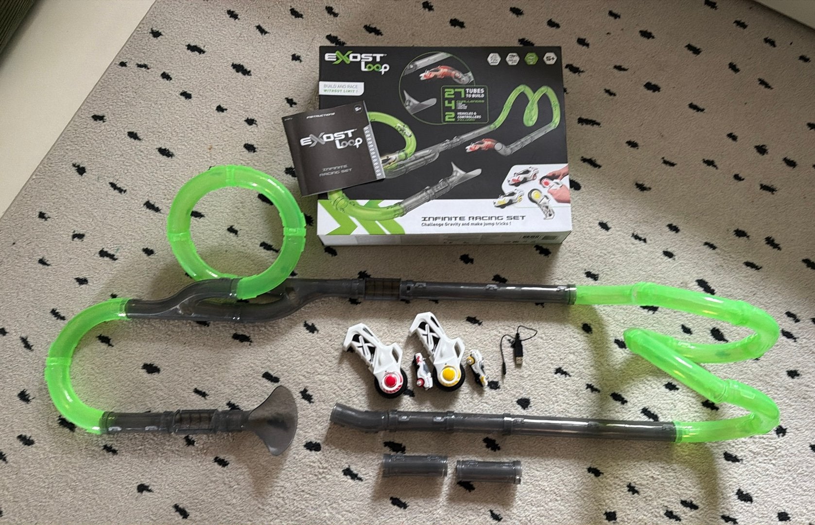 Exost loop racebaan (racing set) compleet, Overige merken, Racebaan, Ophalen of Verzenden, Zo goed als nieuw