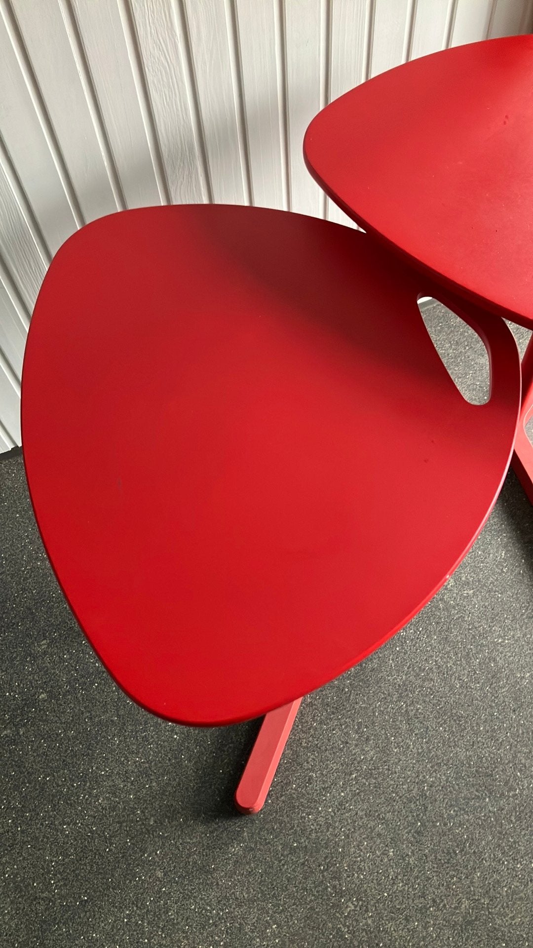 Ikea Dave rode laptop/ bijzet tafeltjes, Computers en Software, Ophalen, Zo goed als nieuw