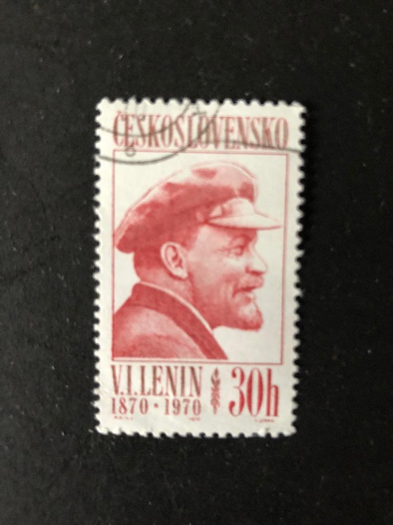 Tsjechoslowakije Vladimir Lenin 1970 gestempeld, Ophalen of Verzenden, Overige landen, Gestempeld