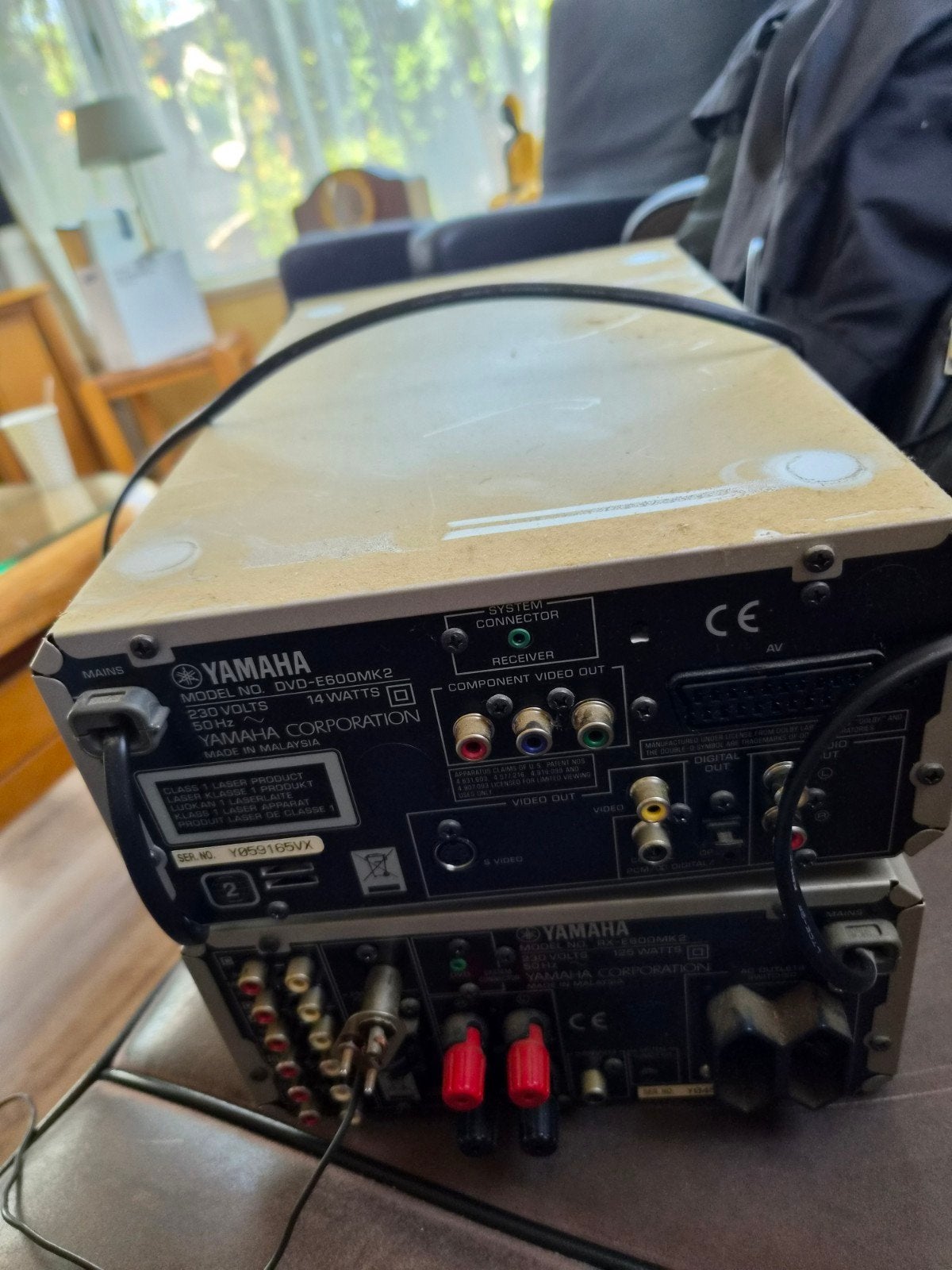 Yamaha DVD-E600MK2 DVD-speler en RX-E600MK2 receiver, Audio, Tv en Foto, Dvd-spelers, Ophalen of Verzenden, Gebruikt, Dvd-speler