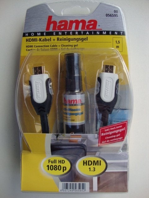 HAMA HDMI KABEL MET CLEAN GEL 1,5 M FULL HD GOLD STEKKER TV, Ophalen of Verzenden, Nieuw, Minder dan 2 meter, HDMI-kabel