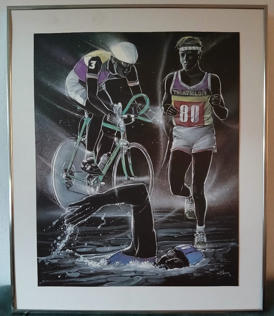 Triatlon - H. Wiersma - Sportplaat - "Action moments", Verzenden, Zo goed als nieuw, Overige typen