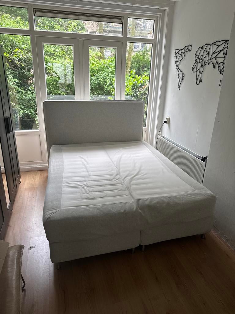 IKEA Boxspring 160x200 cm - Zo goed als nieuw, Ophalen, Tweepersoons, Zo goed als nieuw, 200 cm