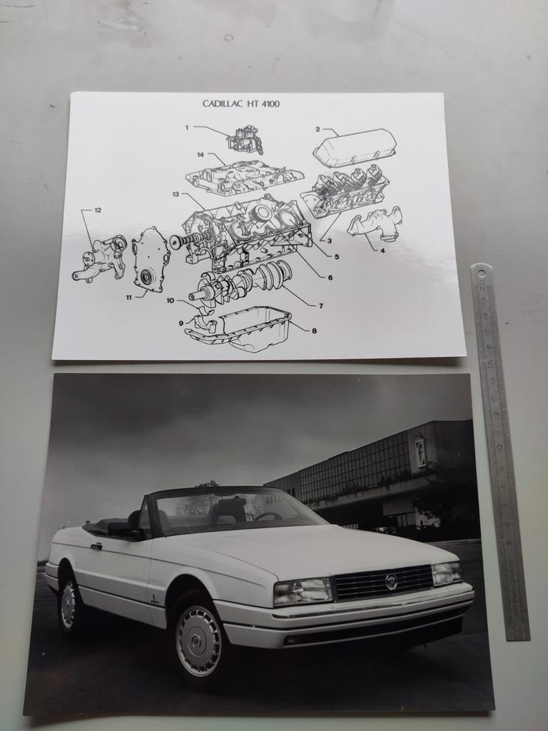 Cadillac HT 4100 Allante persfoto 2x (175), Ophalen of Verzenden, Overige onderwerpen