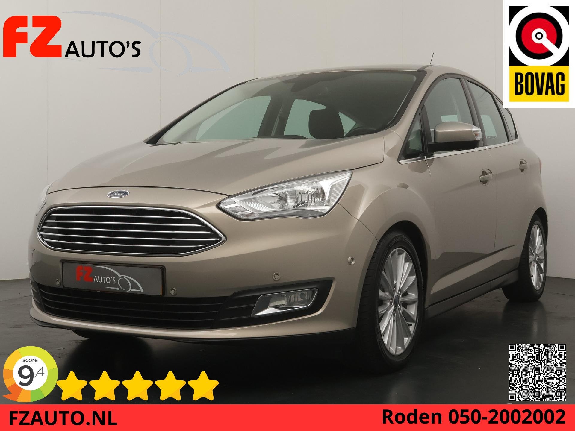 Ford C-Max 1.5 Titanium Automaat - Navigatie - Climate Contr, Auto's, Euro 6, 4 cilinders, 150 pk, Origineel Nederlands
