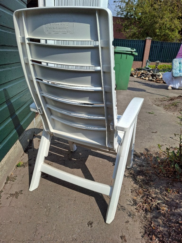 Tuinstoelen Hartman met kussen, Ophalen, Gebruikt, Kunststof, Verstelbaar