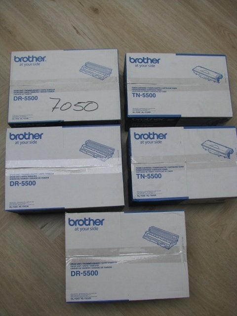 2 Brother TN-5500 - 3 Brother DR-5500 Brother 7050-HL-7050, Ophalen of Verzenden, Nieuw, Toner, HP (ORIGINEEL)