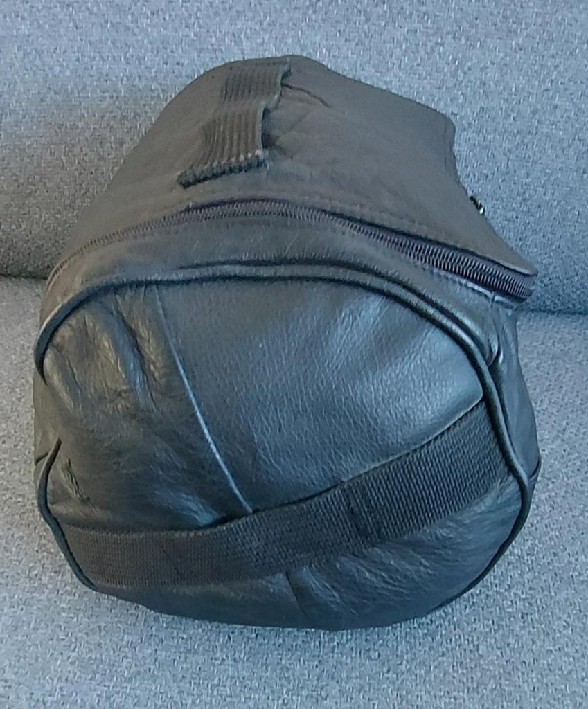 Zwarte Leren rolbag., Motoren, Ophalen of Verzenden, Gebruikt