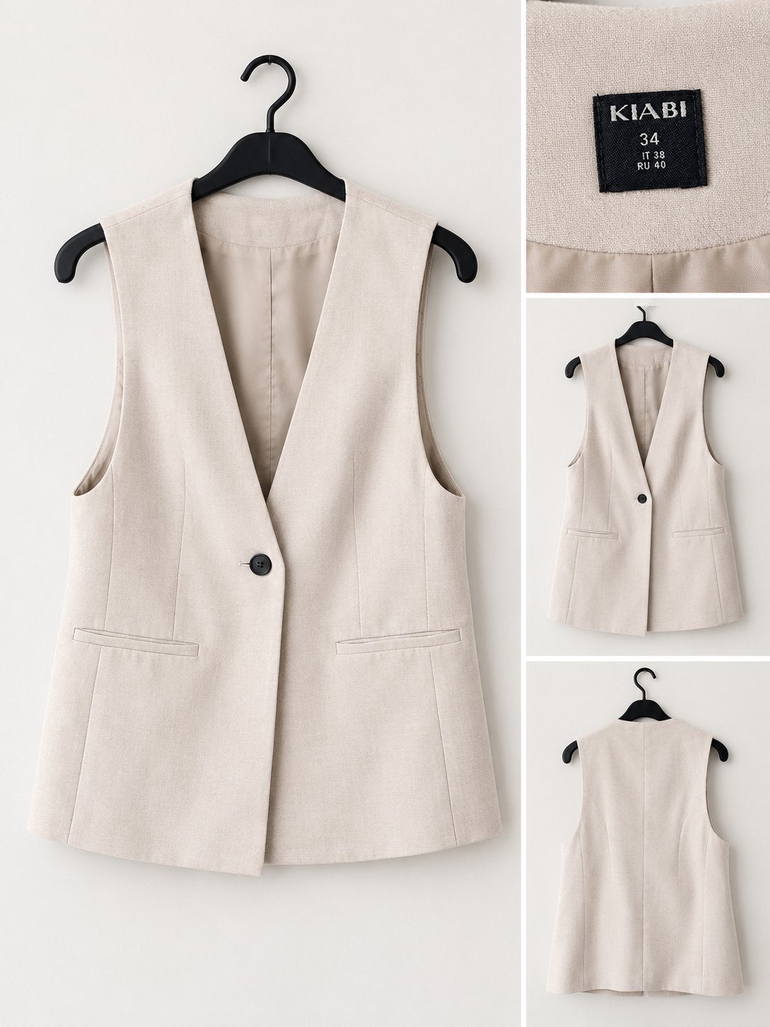 Kiabi dames gilet maat 34 - elegant beige, Kleding | Dames, Ophalen of Verzenden, Gedragen