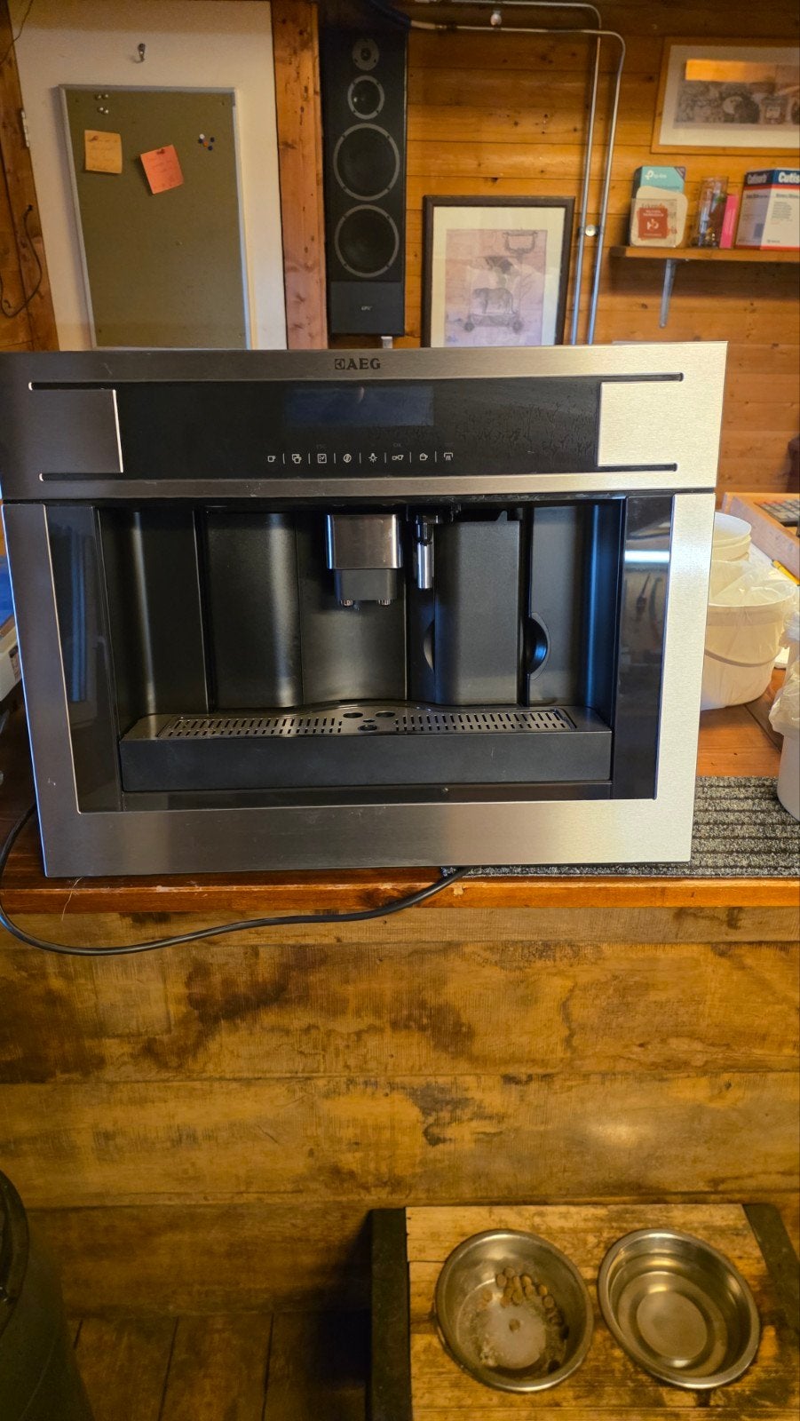 Inbouw Koffiezetapparaat AEG PE 4571 met Rails, Ophalen, Gebruikt, Koffiemachine, Gemalen koffie