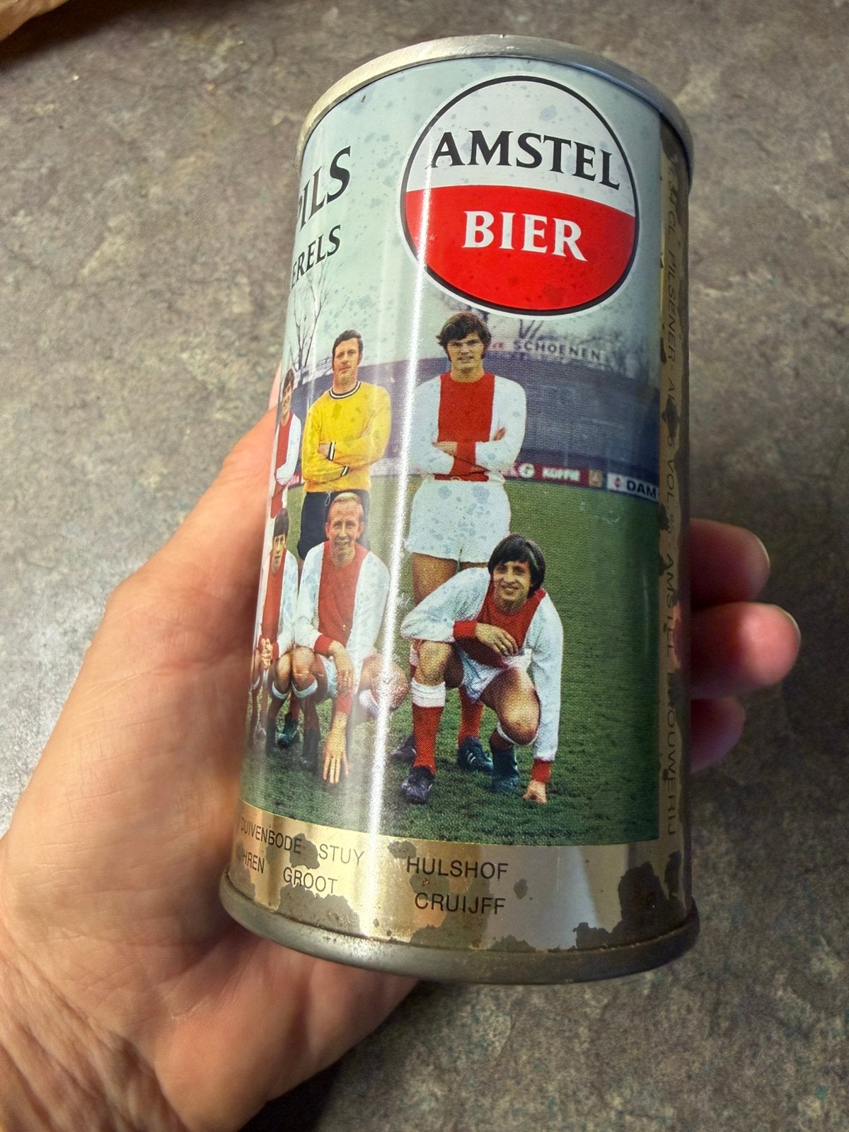 Collectors item Ajax blikje leeg, Ophalen of Verzenden, Zo goed als nieuw, Ajax, Overige typen