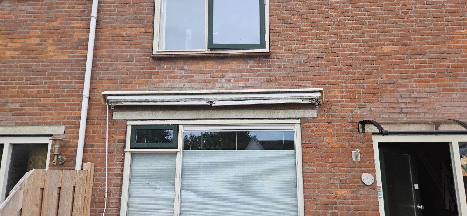 Zonnescherm 3 x 2.50 GRATIS !, 150 tot 300 cm, Ophalen, Gebruikt, Knikarmscherm