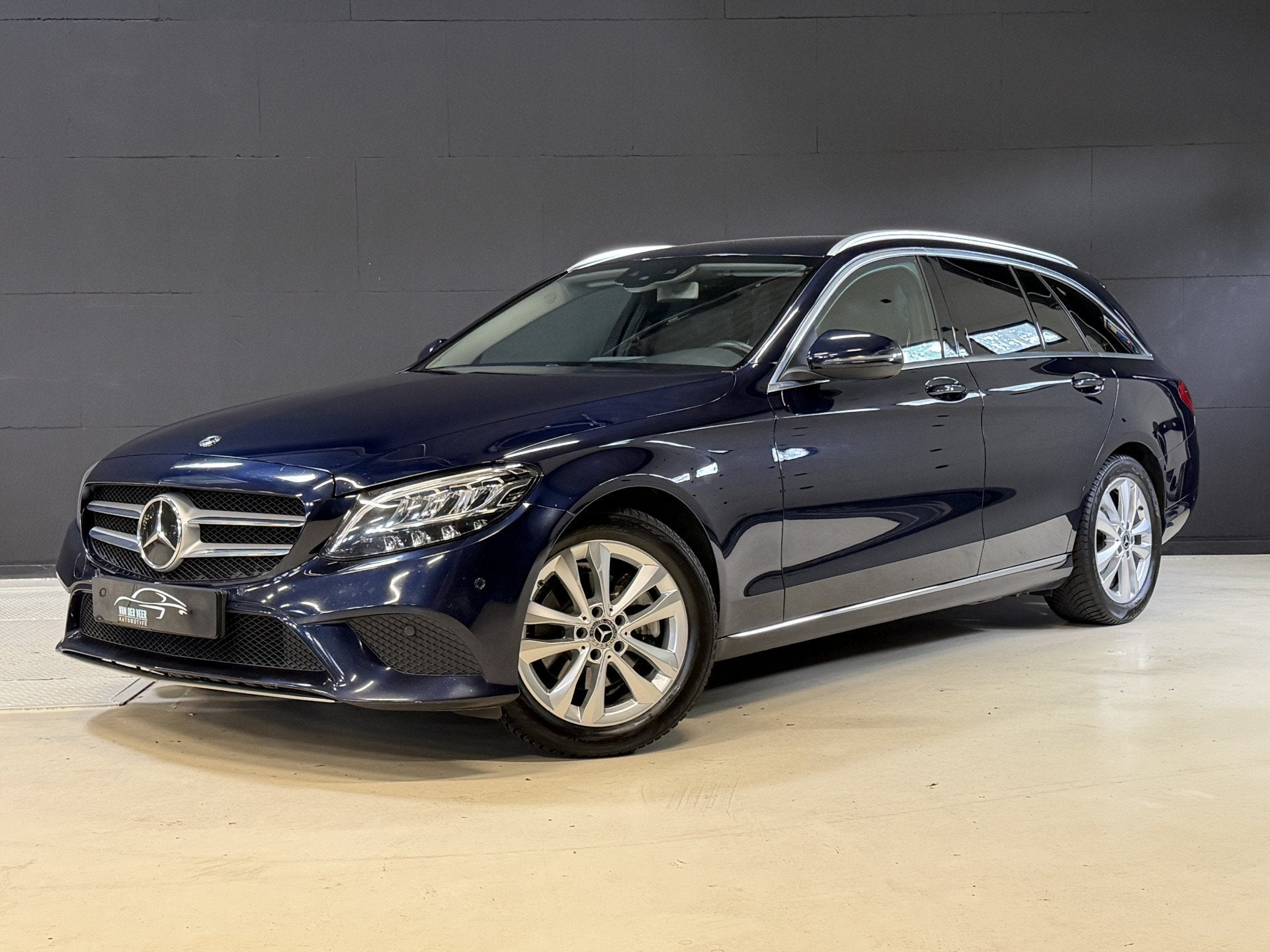 Mercedes-Benz C-Klasse Estate 220 d Business Solution | Came, Auto's, Achterwielaandrijving, 4 cilinders, Blauw, Leder en Stof