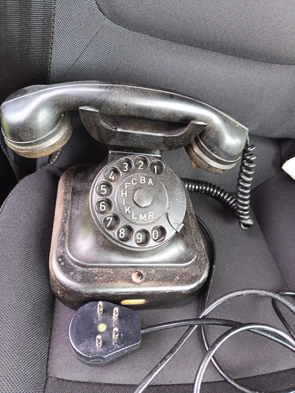 Vintage Bakelieten Telefoon met Draaischijf - Klassiek Model, Ophalen of Verzenden, Gebruikt, Bakeliet