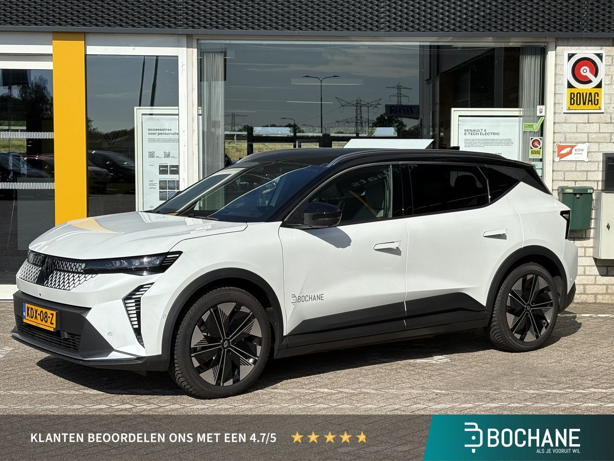 Renault Scenic E-Tech EV87 long range techno | Demo | Pack a, Auto's, Leder en Stof, Wit, Automatische klimaatregeling, 625 km