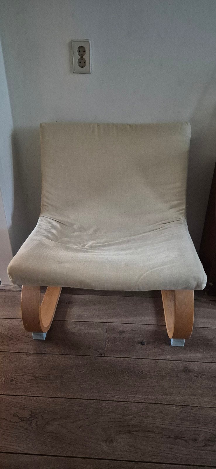 Vintage IKEA KLACKBO fauteuil + extra hoes, Ophalen, Hout, Gebruikt, 50 tot 75 cm
