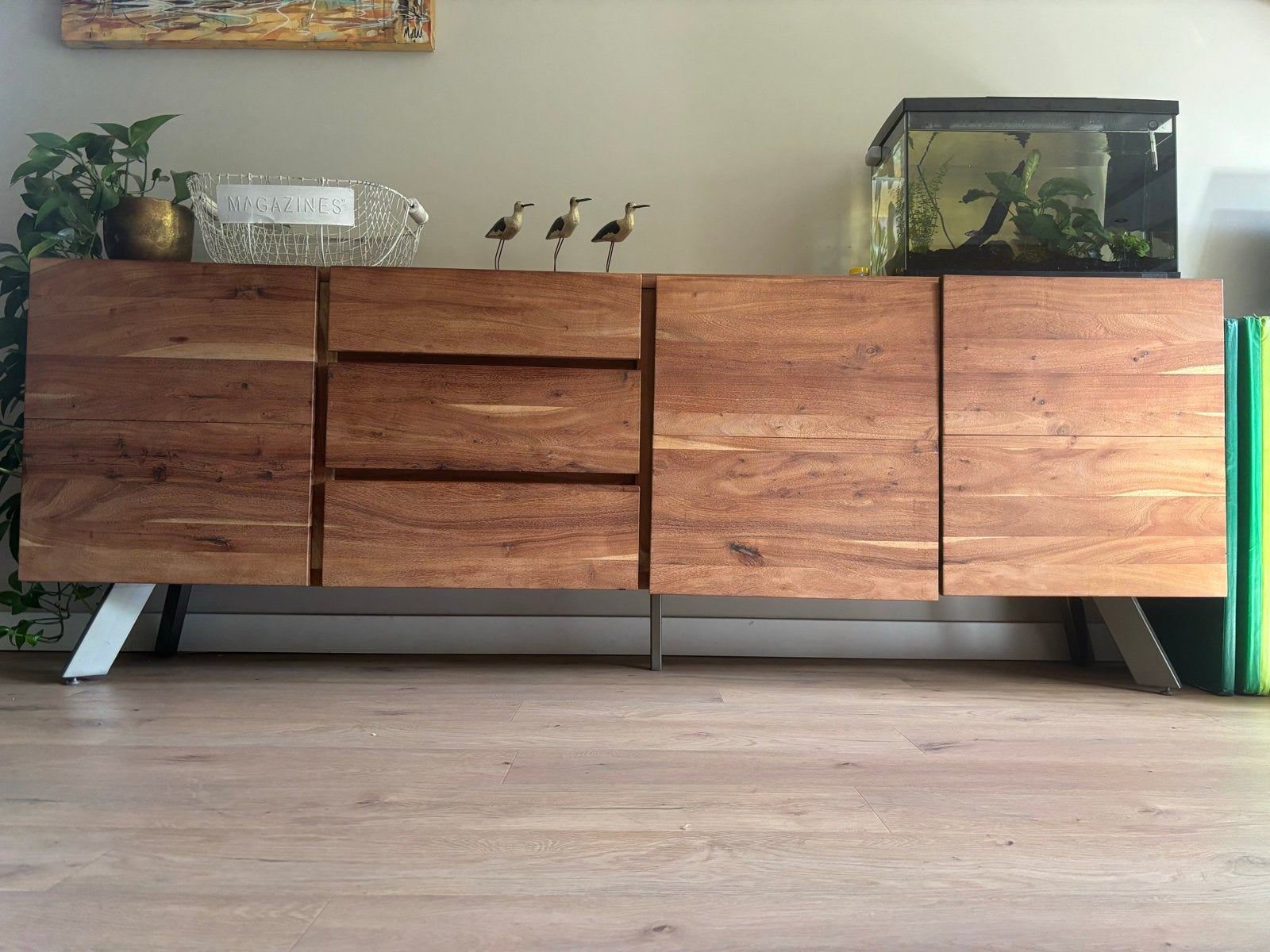 Xooon dressoir kast massief hout, Huis en Inrichting, Ophalen, Gebruikt, 200 cm of meer, 25 tot 50 cm
