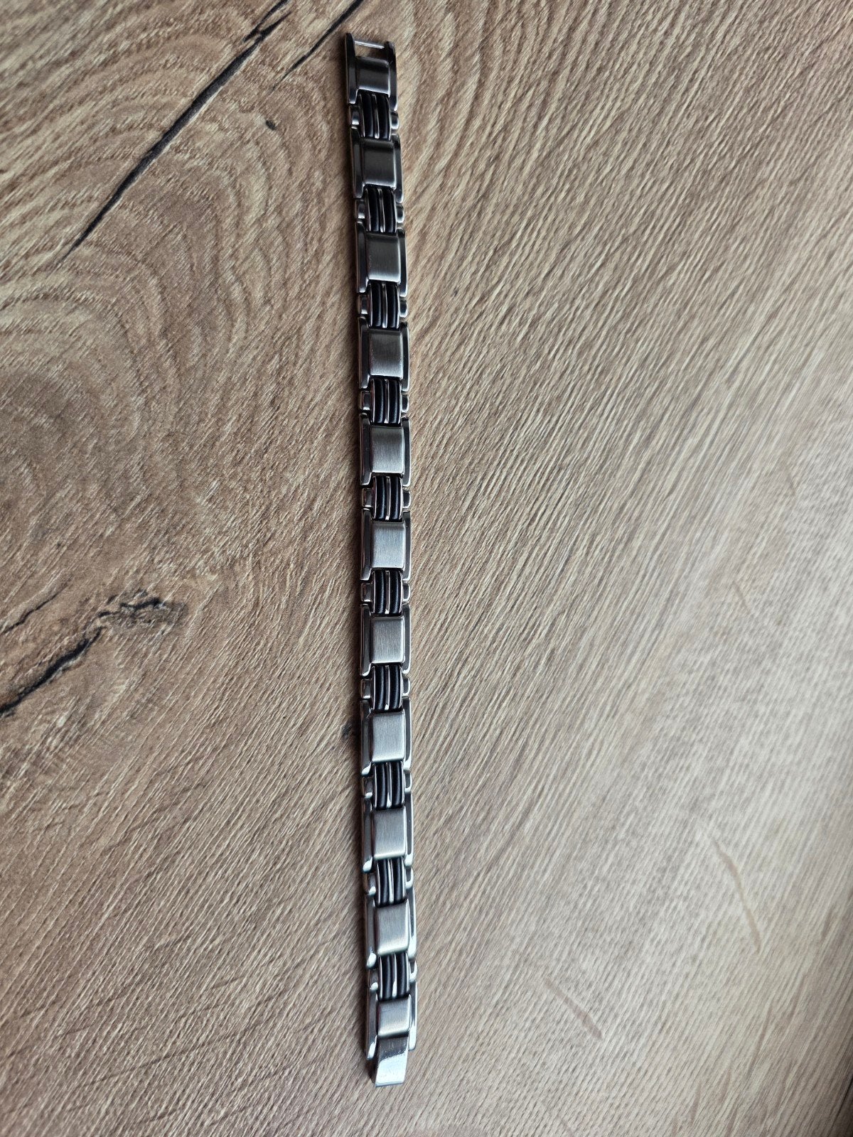 Armband heren rvs, Ophalen of Verzenden, Zo goed als nieuw, Zilver, Staal