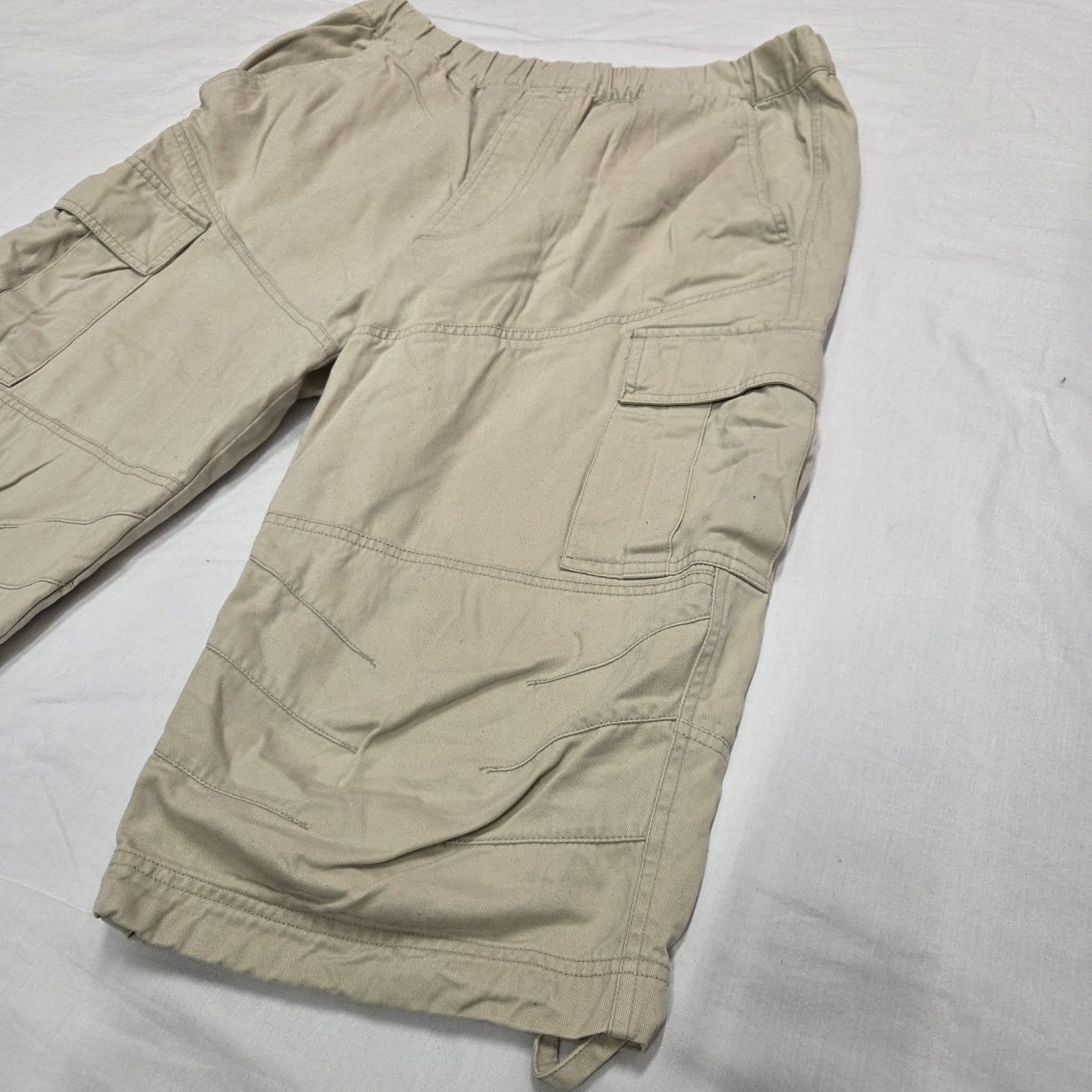 Stax Heren Cargo Korte Broek - Maat L - beige, Kleding | Heren, Maat 52/54 (L), Beige, Stax, Ophalen of Verzenden