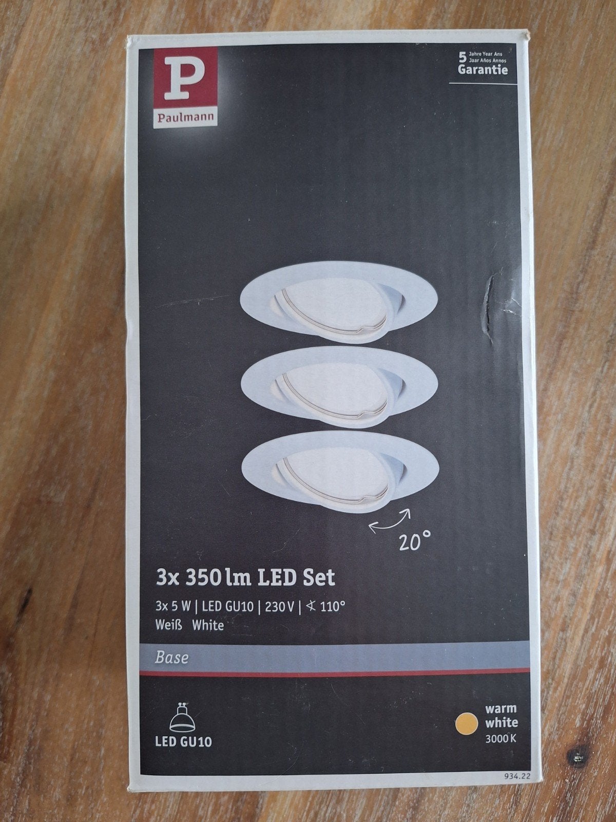 Nieuwe Paulmann Base LED inbouwspots, 3 stuks, wit, GU10, GU10, Nieuw, Ophalen of Verzenden, Paulmann
