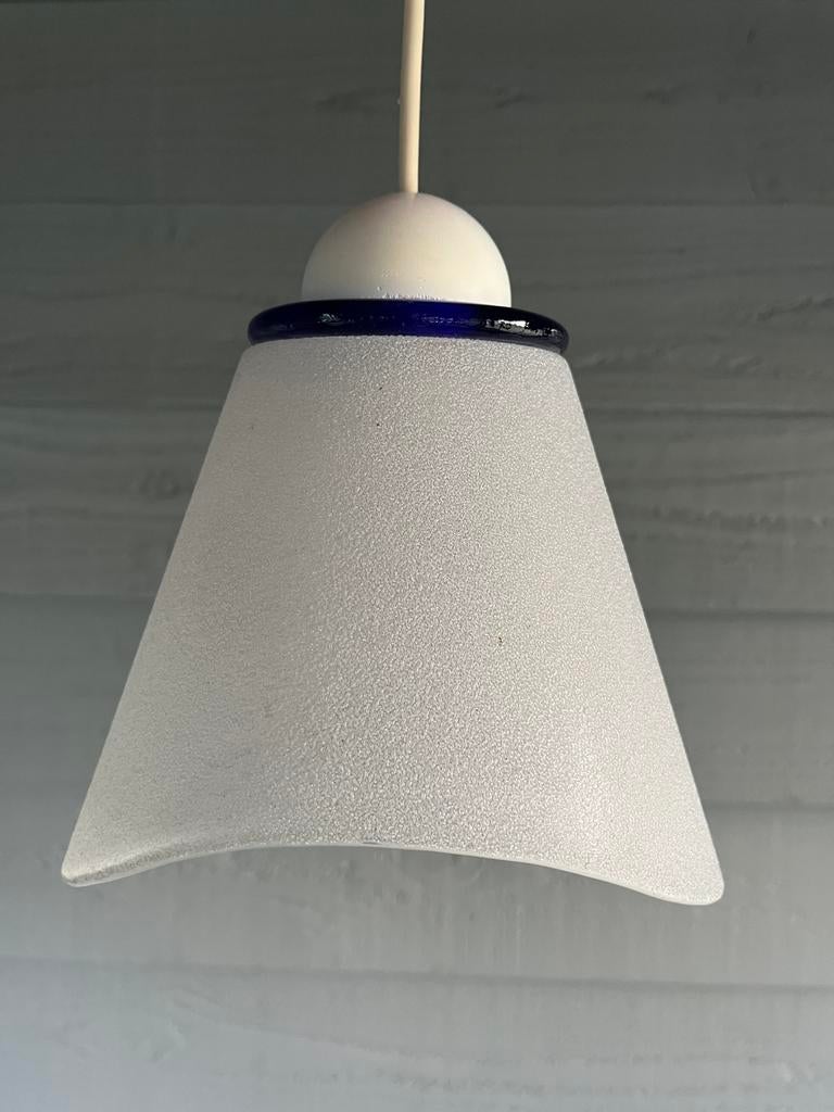 vintage space age lamp, gemaakt van persglas, Gebruikt, Ophalen of Verzenden, Glas, Vintage space age lamp frankrijk retro brocante