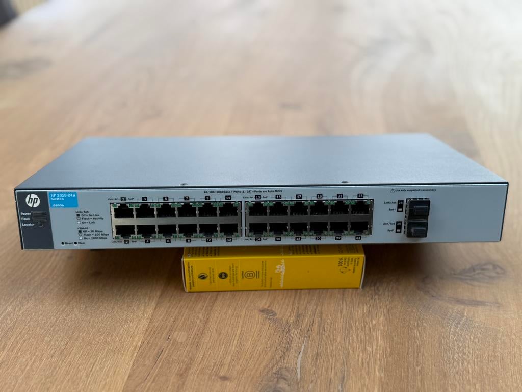 HP ProCurve 24-Port GB Switch | Fanless | Managed | VLAN, Computers en Software, Netwerk switches, Zo goed als nieuw, Ophalen of Verzenden