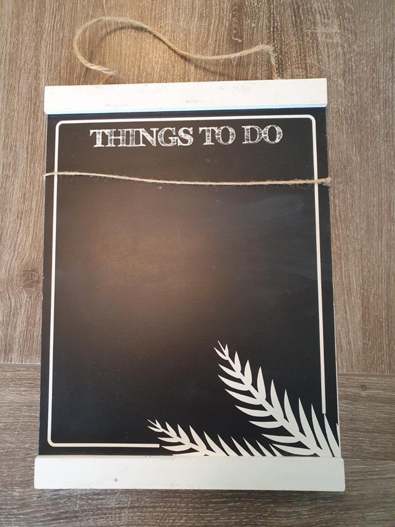 Memo Krijtbord "Things to do" 35 x 25.5cm, Ophalen of Verzenden, Gebruikt, Overige typen