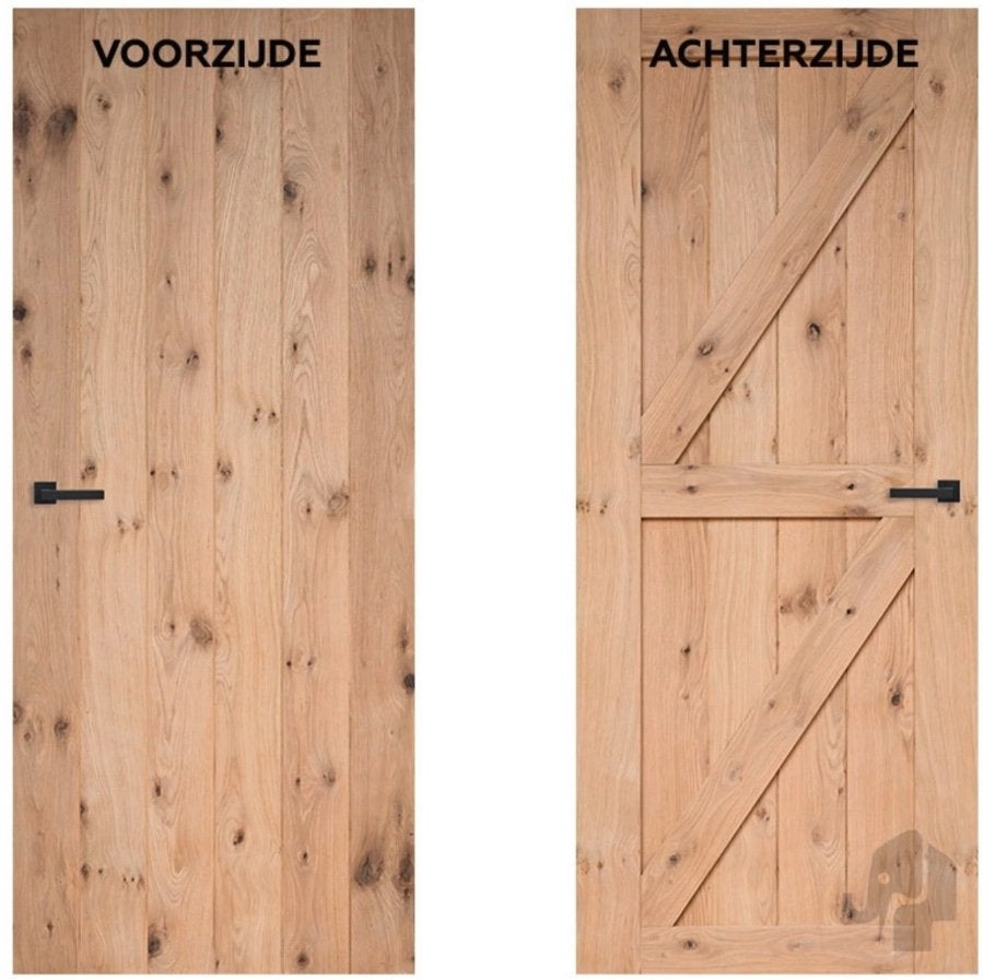 Eiken binnendeur Cabana Roble Dos Rechts Stomp, Niet ingevuld, 80 tot 100 cm, Binnendeur, Niet ingevuld