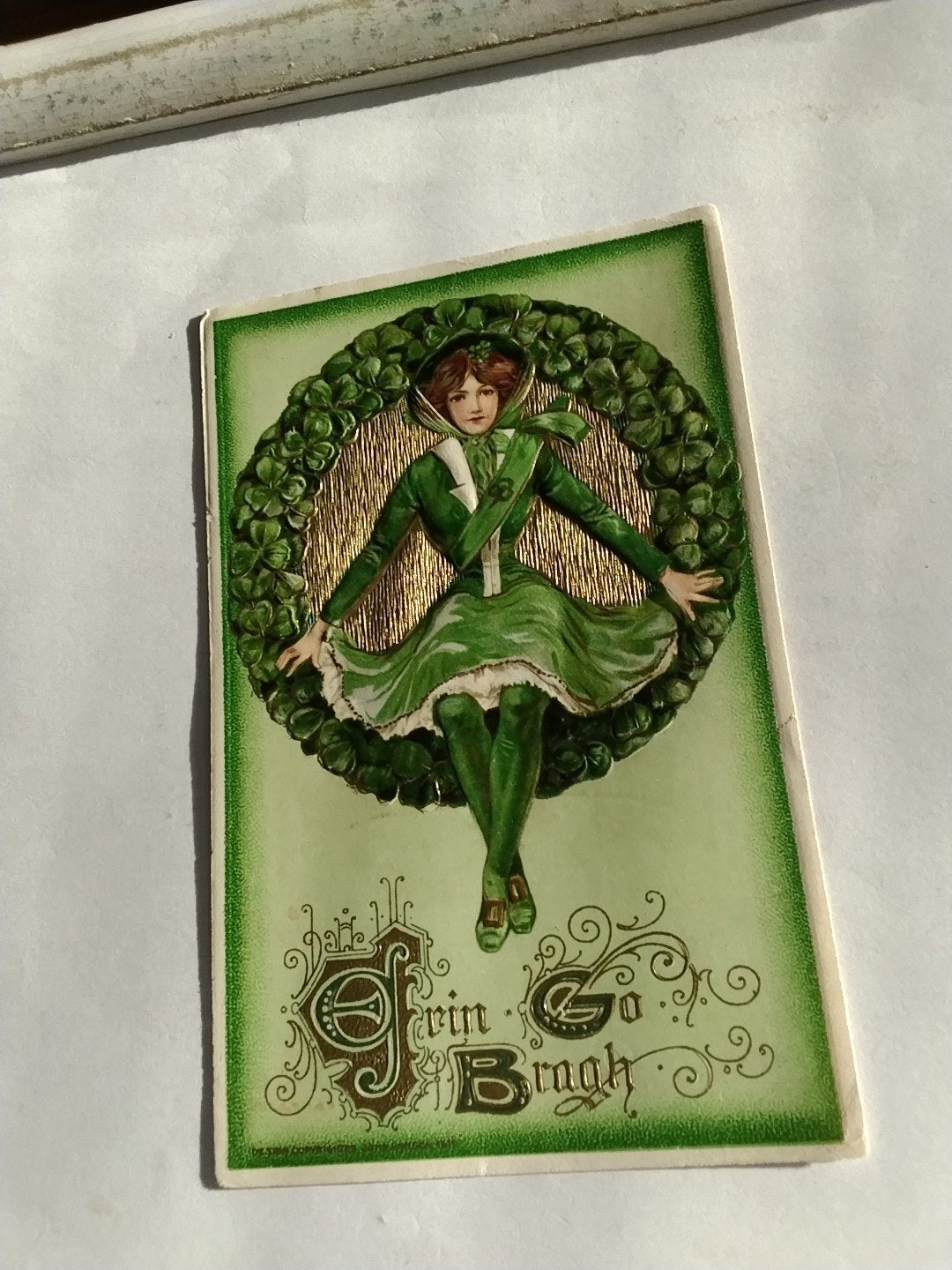 Antieke ansichtkaart: Erin Go Bragh - St. Patrick's Day, Ophalen of Verzenden, Voor 1920, Gelopen