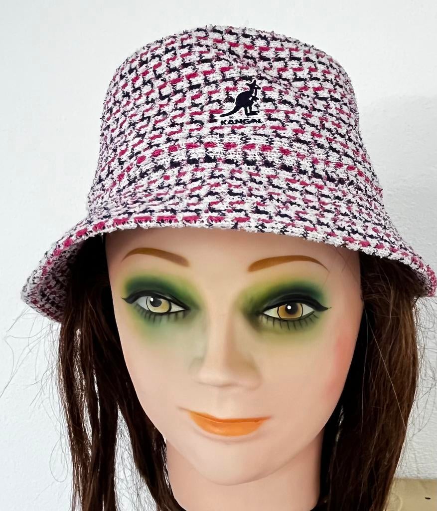 Kangol hoedje met rand in marine, roze en wit maat S, Kleding | Dames, Hoeden en Petten, Ophalen of Verzenden, Zo goed als nieuw