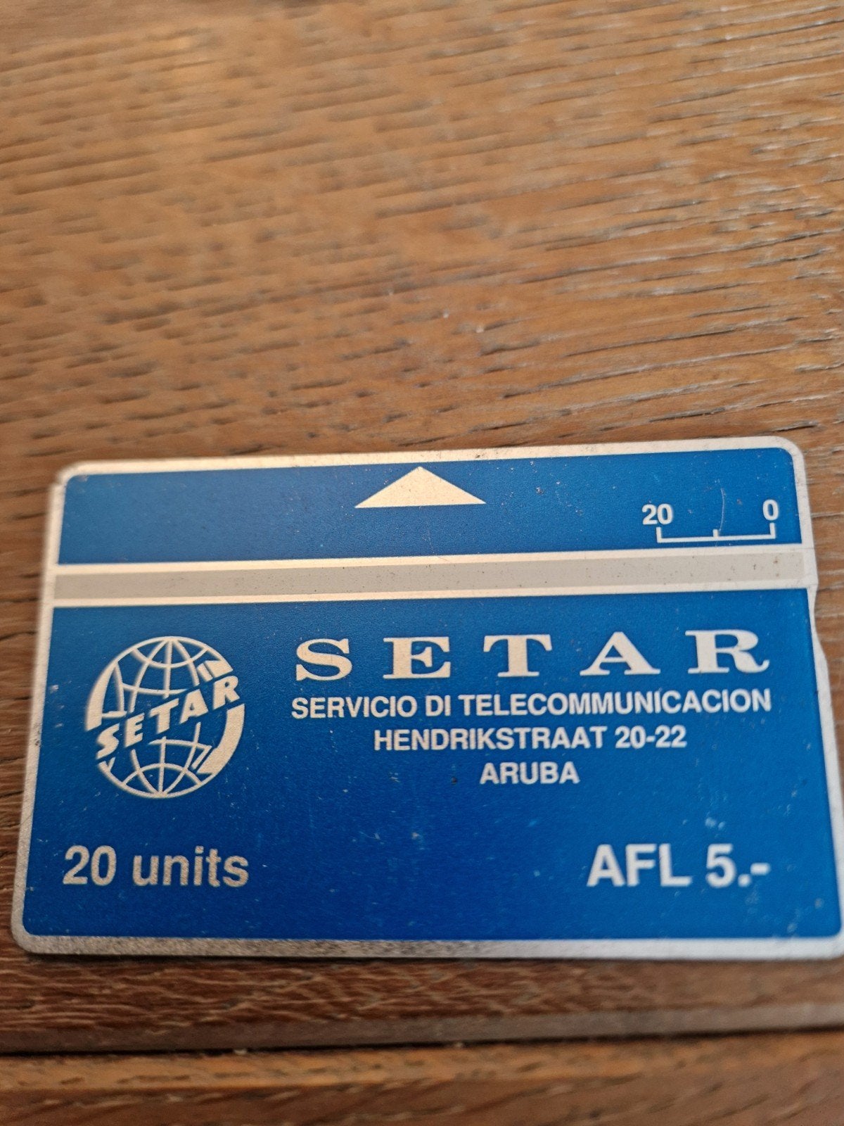 SETAR Telefoonkaart Aruba 20 units AFL 5,-, Ophalen of Verzenden, Buitenland