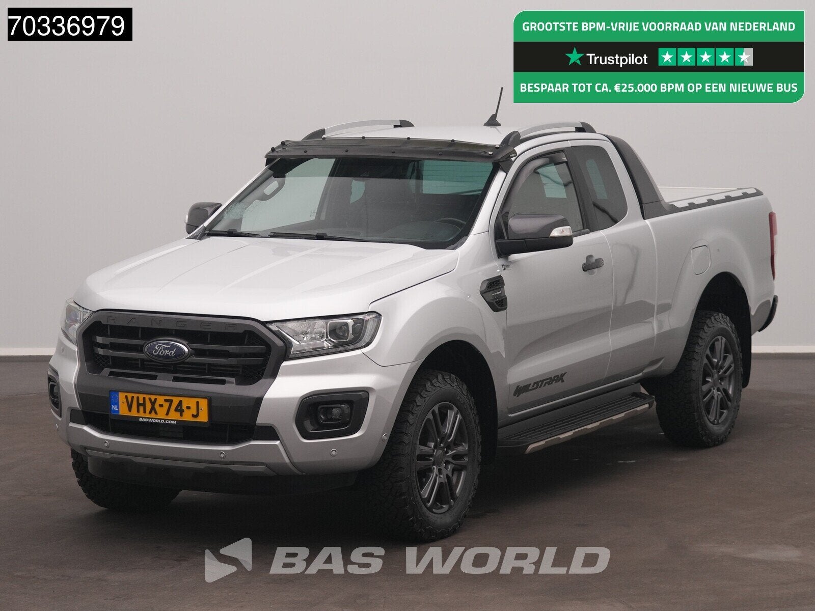 Ford Ranger 210pk Automaat 4X4 Wildtrack Trekhaak AC/Climate, Auto's, Automaat, Gebruikt, 4 cilinders, Leder