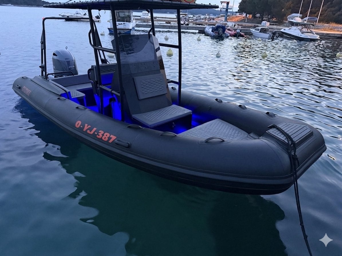 Rib 640 met Yamaha 150pk, compleet uitgerust en nieuw!, Watersport en Boten, Rubberboten, Aluminium, 70 cm, Zonnedek, Nieuw
