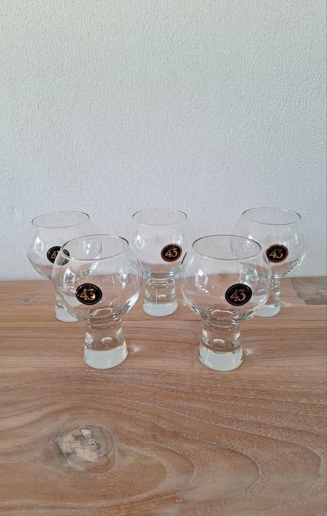 5 Licor 43 glazen - Cuarante Y Tres, Ophalen of Verzenden, Zo goed als nieuw, Overige merken, Glas