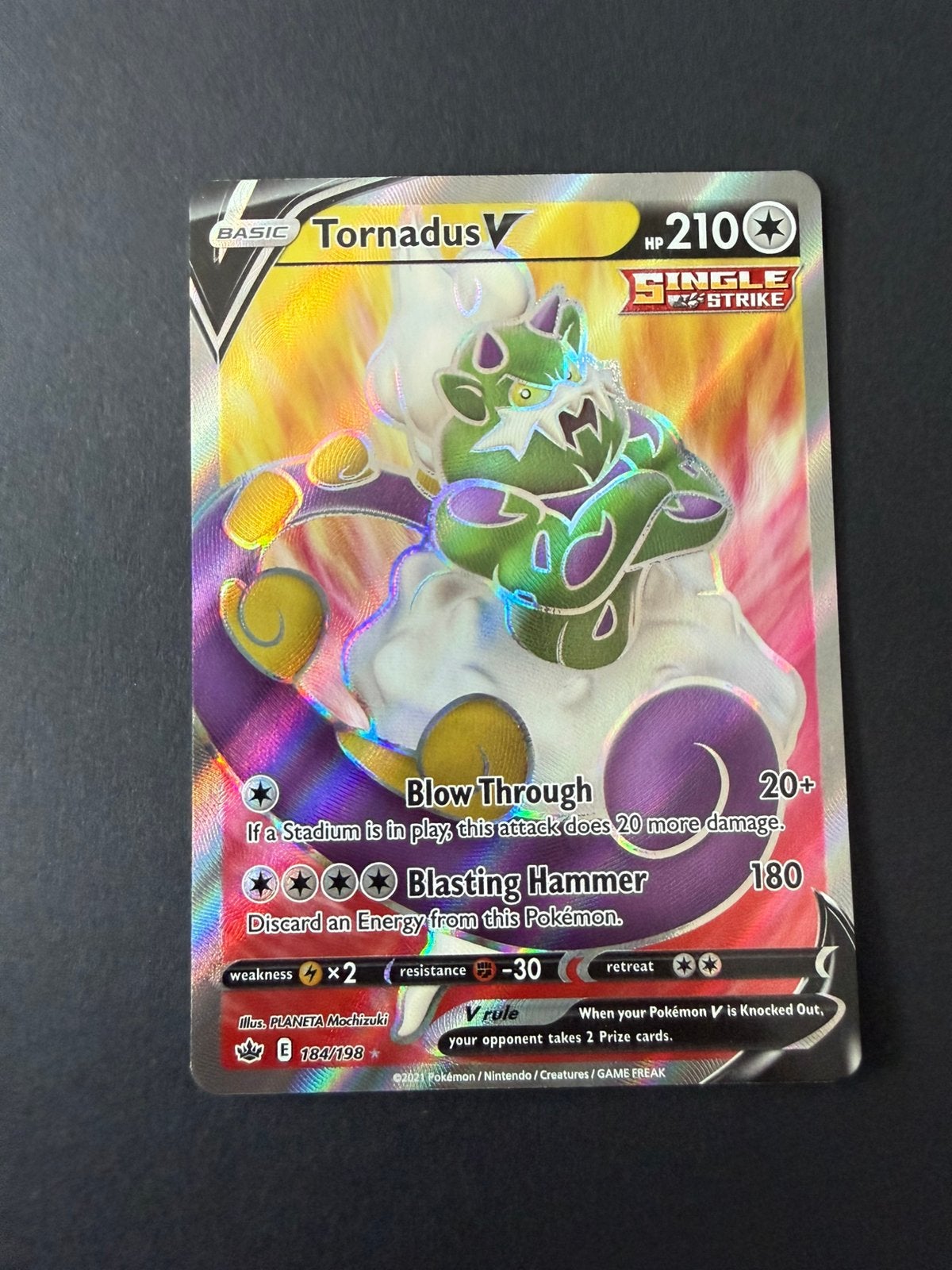 Chilling Reign 184/198 Tornadus V, Hobby en Vrije tijd, Verzamelkaartspellen | Pokémon, Ophalen of Verzenden, Nieuw, Losse kaart
