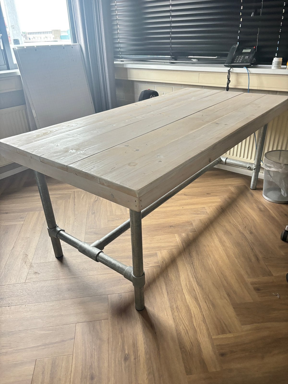 Diverse maten en kleuren steiger hout tafel bureaus, Ophalen, Demontabel, Gebruikt, Hout