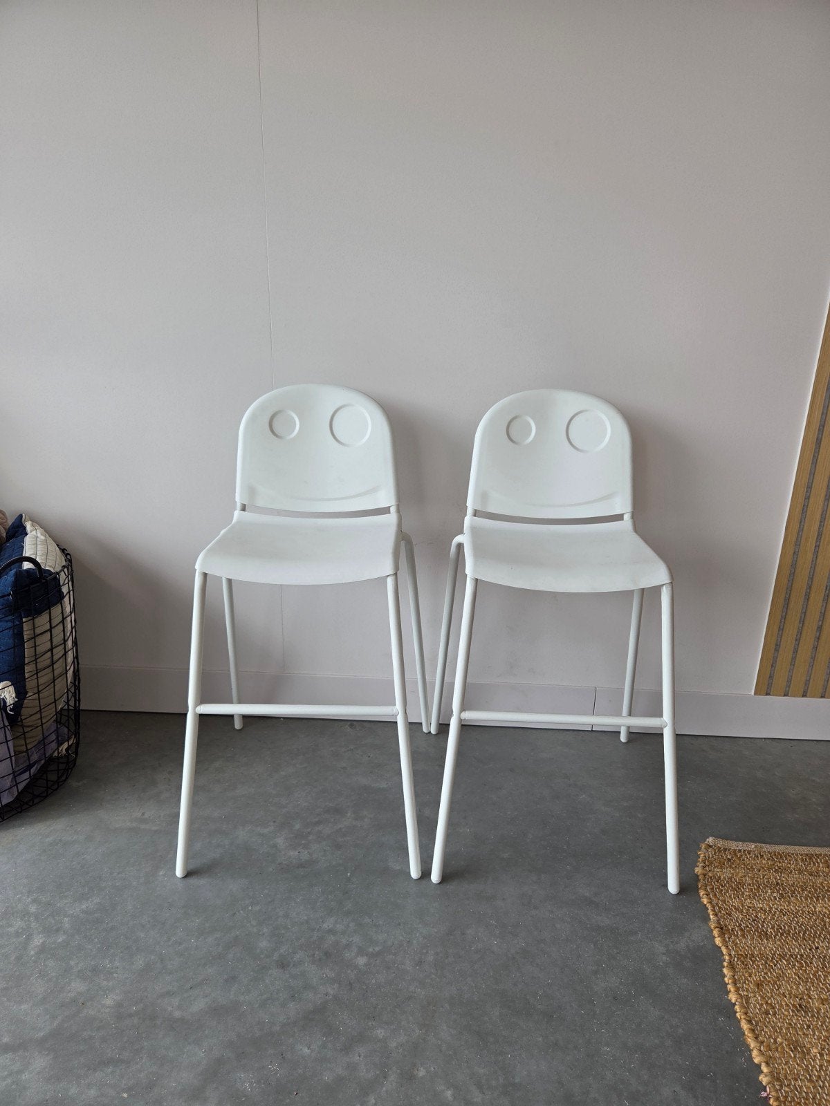 2x IKEA Vildgas kinderstoel - wit, Ophalen, Gebruikt, 60 tot 90 cm, Metaal